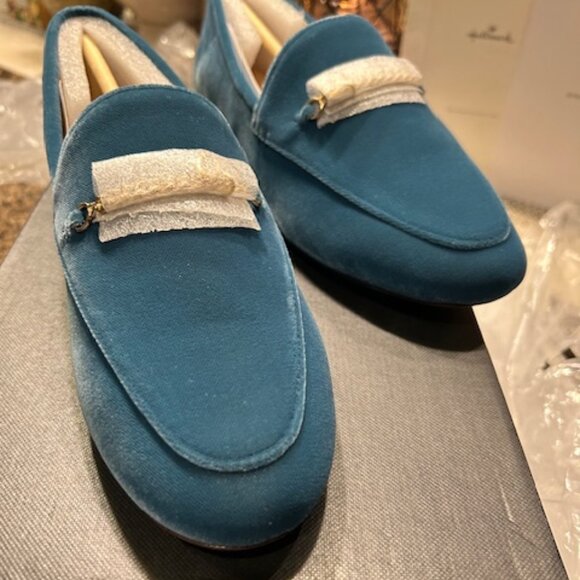 Coach Hanna Velvet Deep Turquoise Loafer - Picture 8 of 11